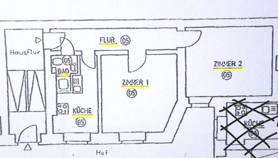 2-Zimmer-Altbau-Apartment mit Küche in Kreuzberg – 952753f0-5883-4a9f-8c1d-0cfc01a9bcf8