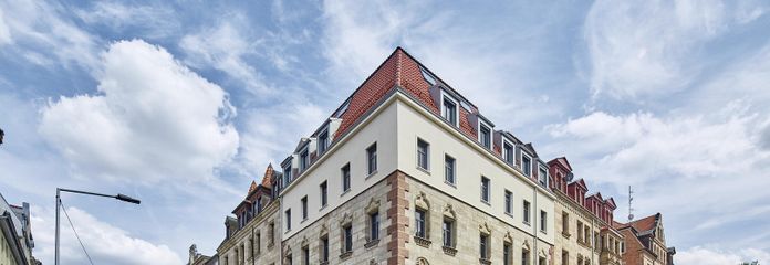 Restaurierte Jugendstilfassade