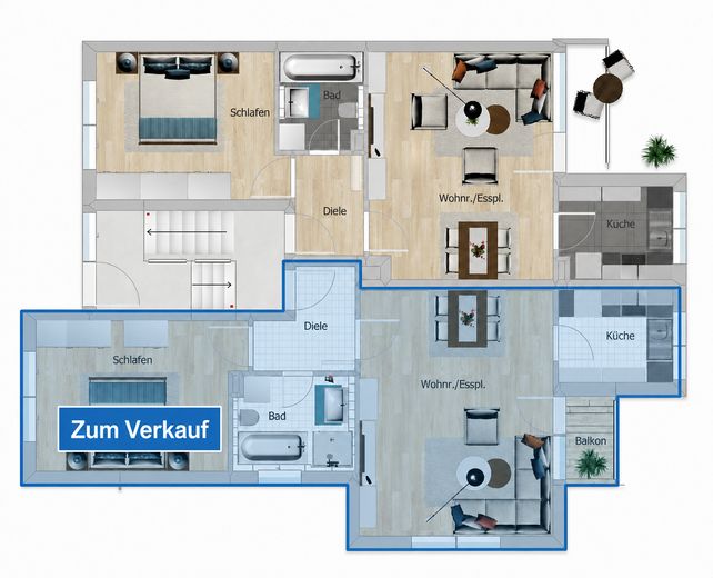 Słoneczne mieszkanie 2-pokojowe przed Freiburgiem | balkon od strony południowo-zachodniej | łazienka z oknem | dostępne od zaraz – Zum Verkauf stehende Wohnung 