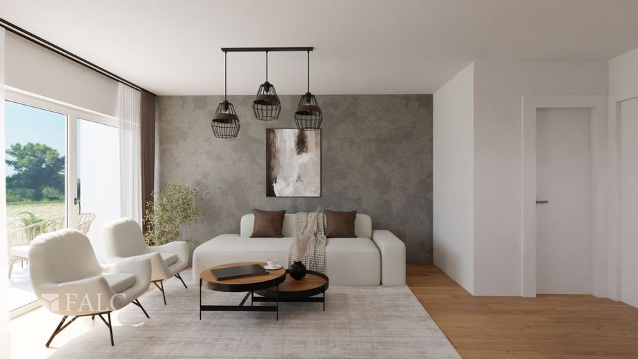 Familiennah. Stadtnah. Naturverbunden - 3 Zimmer mit Konzept – Wohnzimmer