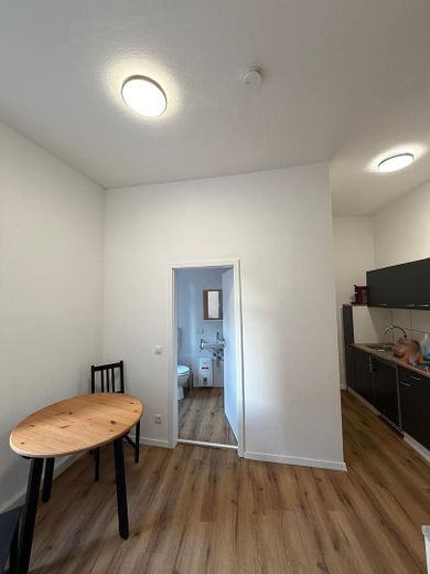 Komplett renovierte, helle 1,5-Zimmer Wohnung im Zentrum – Blick aus Wohn-/Schlafzimmer