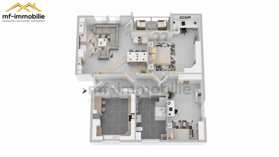 Wohnung in Grasleben ruhige Lage, Balkon, saniertes Badezimmer – Grundriss