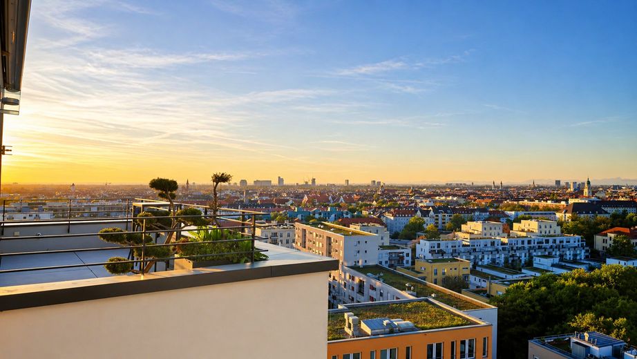 PROVISIONSFREI: Munich's Iconic View – The Ultimate Penthouse – Dachterrassen Bühne