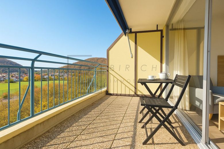 Kompaktes Mikro-Apartment mit Balkon in direkter Nähe AlbThermen Bad Urach – Balkon