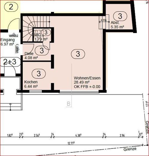 Top Lage  4-Zi. Maisonette mit Dachgarten, klimatisiert! – EG