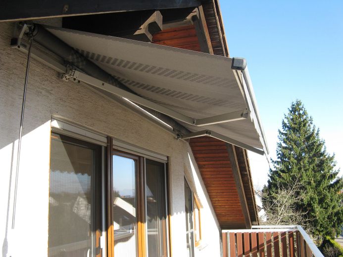 Balkon mit Markise