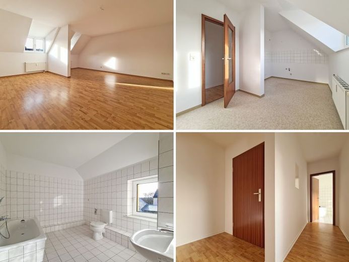 renovierte Dachgeschosswohnung mit großzügigen Wohnbereich, Tageslichtbad & Wohnküche – Foto 1