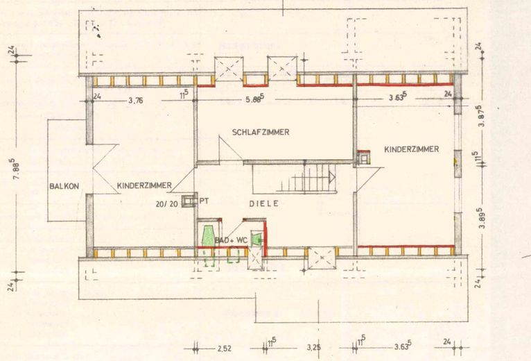 Architektenhaus in ausergewöhnlicher Alleinlage – Grundriss OG