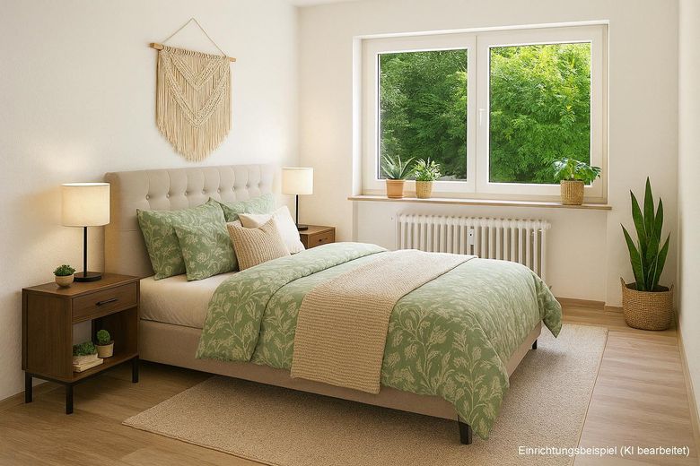 Charming 2-room apartment in Munich-Sendling-Westpark - commission-free – Schlafen (Einrichtungsbsp. KI)
