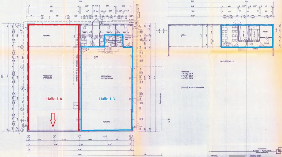 Lagerhalle/Gewerbehalle/Miethalle/Warmhalle/1100+300m²/Hallenkran 10t – Foto 1