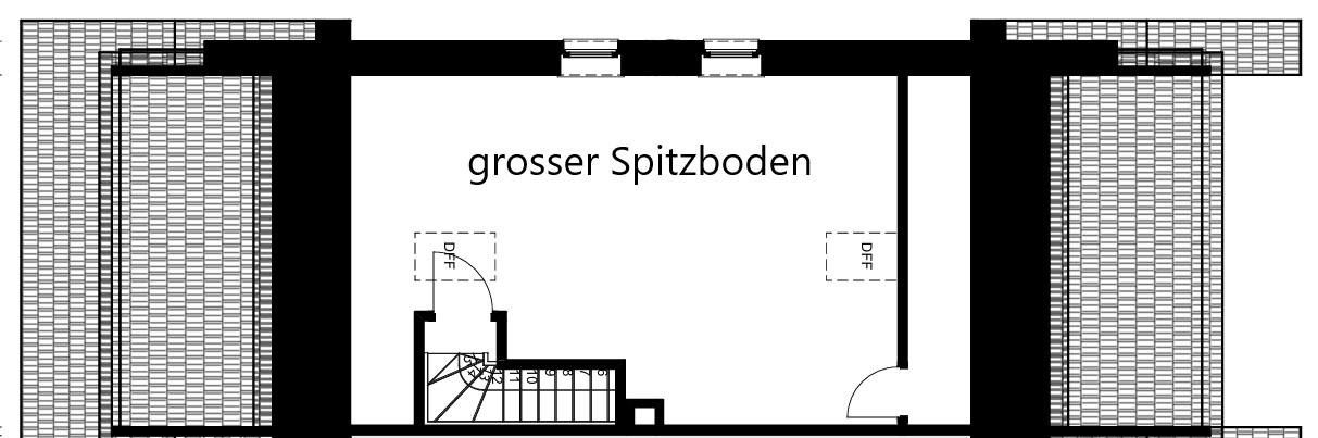 Grundriss großer Spitzboden
