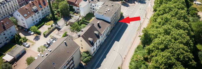 Luftbild Straßenansicht m.Mark