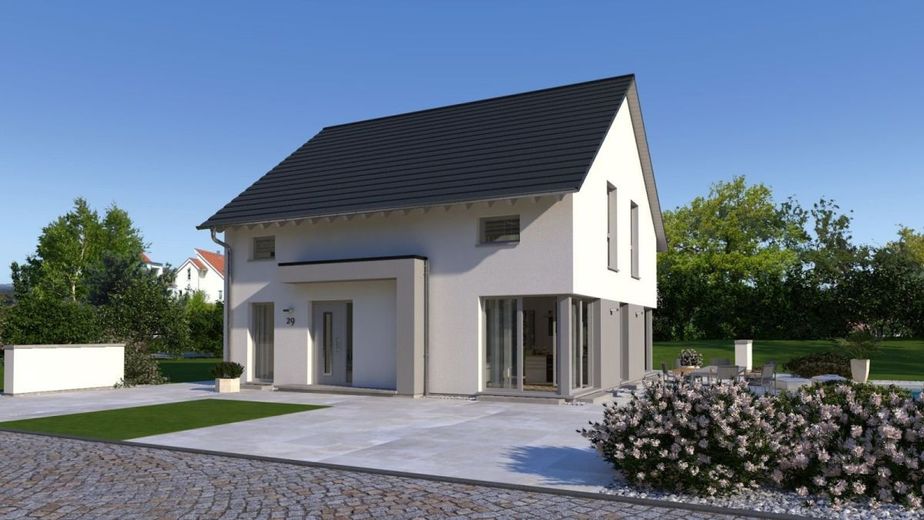 DAS LICHTDURCHFLUTETE KUBUS-HAUS – Ansicht Eingang