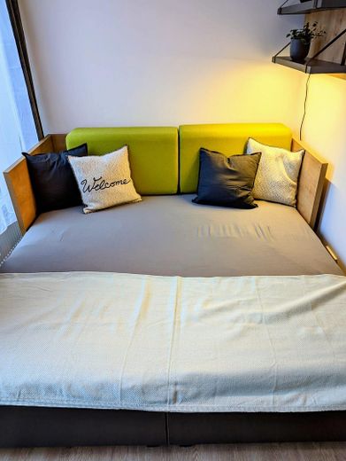 Apartamento premium para dos con terraza – Stuttgart-West | listo para entrar a vivir – Doppelbett