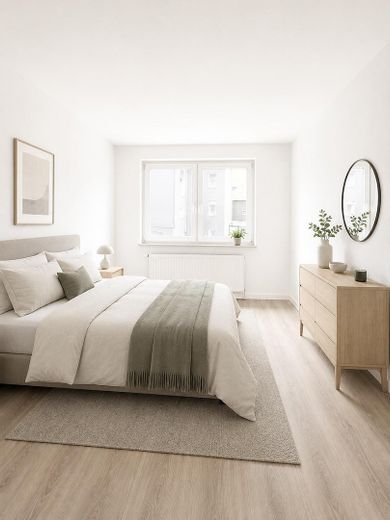 Modernized 3.5-room apartment with balcony and underfloor heating – Einrichtungsbeispiel