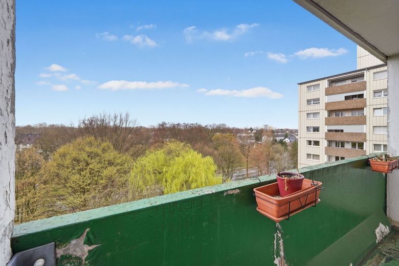 3-Zimmer Wohnung mit Loggia in Köln-Porz-Urbach – Loggia Ausblick