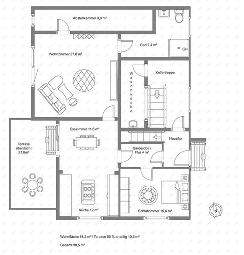 Helle und Geräumige 2‑Zimmer Wohnung im EG mit Terasse in Wickede (Ruhr) – Foto 25