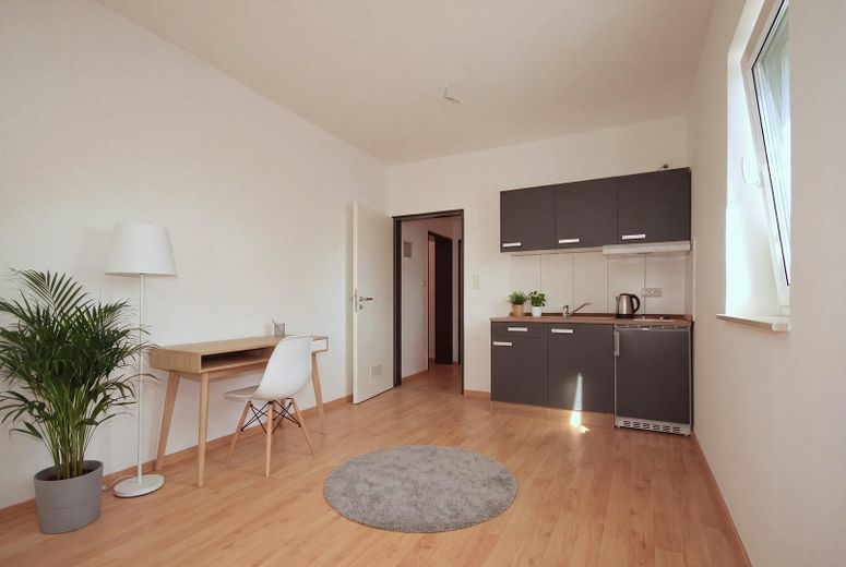 1-room apartment for rent in Vechta (WE 2.3) – Kochnische (KI-Möblierung)