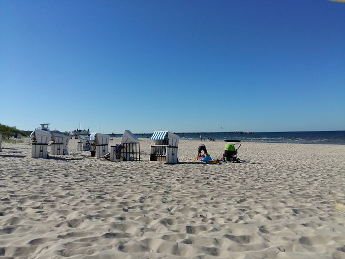1. Reihe an der Ostsee, seltene Gelegenheit auf der Sonneninsel Usedom im Kaiserbad Ahlbeck – Weitläufiger Strand