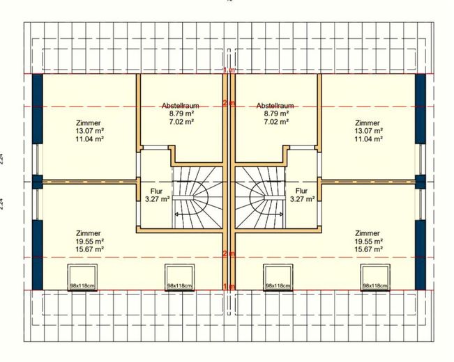 2. OG  -  beide Haushälften