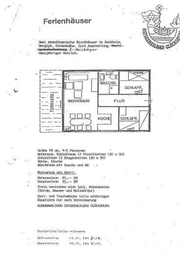 Grundriss der aktuellen Häuser