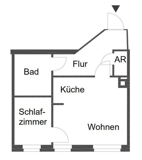 Clevere Kapitalanlage: Charmante 1-Zimmer-Wohnung in der Nähe historischer Kirche – Grundriss