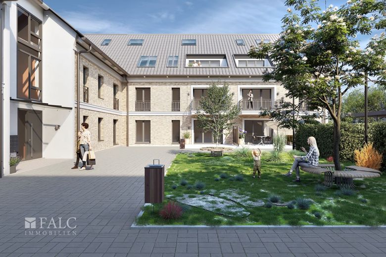 Steuervorteil trifft Komfort: Erdgeschosswohnung mit 5 % AfA sichern! – Hofansicht