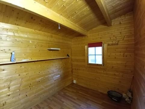 Ruhig, sicher und abseits von einer Stadt: Holzhaus Luxuslage im Wald eingebettet zwischen 3 Seen – Schlafzimmer