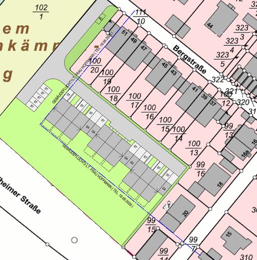 Nowoczesny dom murowany KfW-40-QNG z ogrodem – doskonała lokalizacja w Hattersheim, instalacja fotowoltaiczna i pompa ciepła w cenie – Lageplan