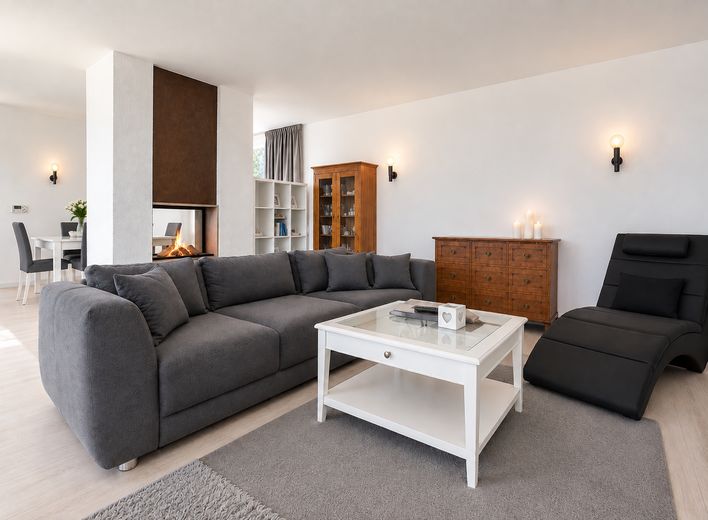 Krailling’in en seçkin konut bölgesinde cazip bungalov – Wohnzimmer