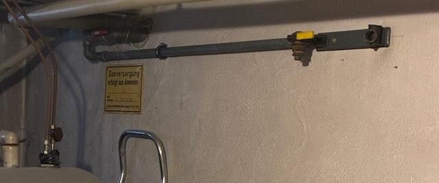 Gasanschluss im Haus