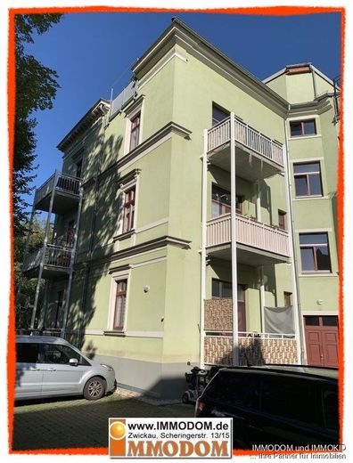 Appartement in Zwickau-Zentrum mit MINIKÜCHE und BALKON zu verkaufen! – Hausansicht