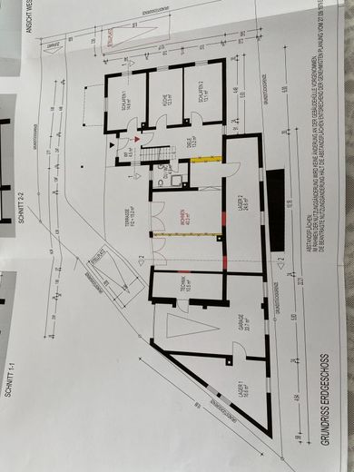 Viel Platz auch für 2 Familien in freistehenden Haus in guter Lage – Grundriss Erdgeschoss