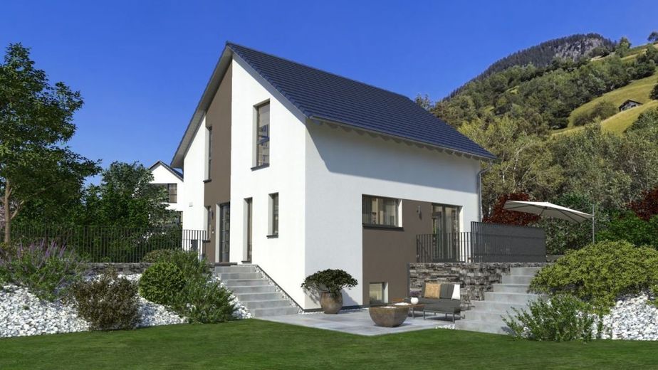 DAS HAUS MIT DEM PLUS AN RAUM – Ansicht Garten