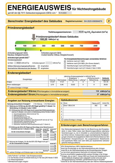 Repräsentive Gewerbeimmobilie mit Einliegerwohnung – Energieausweis, siehe auch PDF