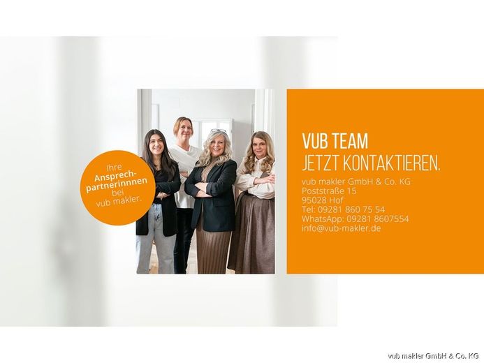 Attraktives Mehrfamilienhaus in Hof - hohe Rendite, Pelletheizung , Dach erneuert &amp; laufend saniert – vmak_Portalwerbung_vub-Team