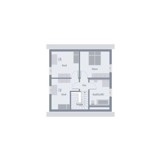 Ankommen, Aufatmen, Wohlfühlen: Ihr neues Kapitel im eigenen Einfamilienhaus. – Grundriss Dachgeschoss