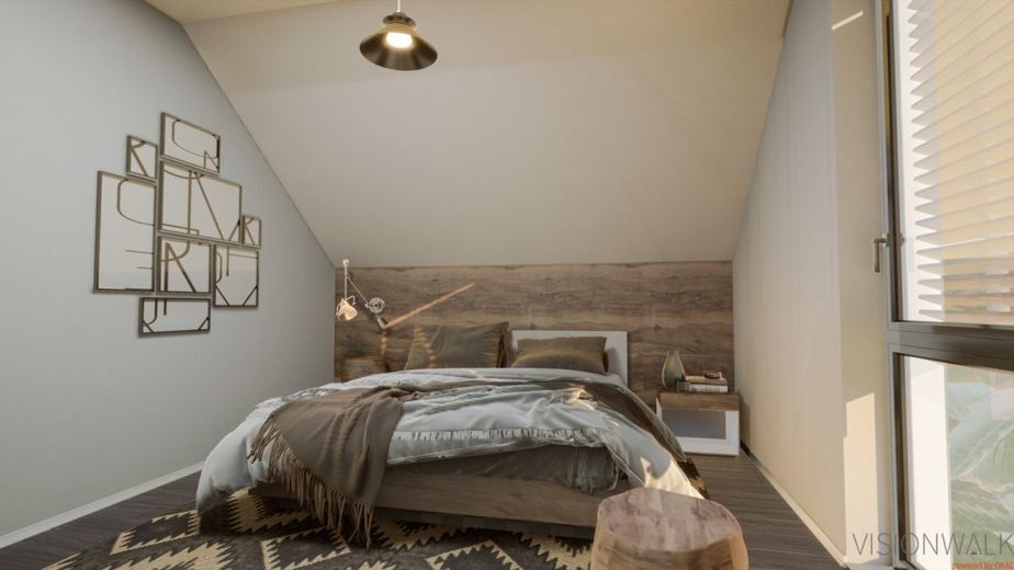 GROSSES HAUS AUF KLEINER FLÄCHE – Ansicht Schlafzimmer