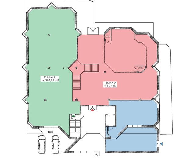 Grundrissplan "roter Bereich"