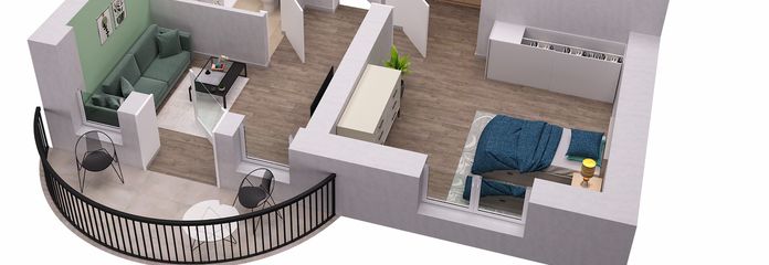Grundriss 3 D