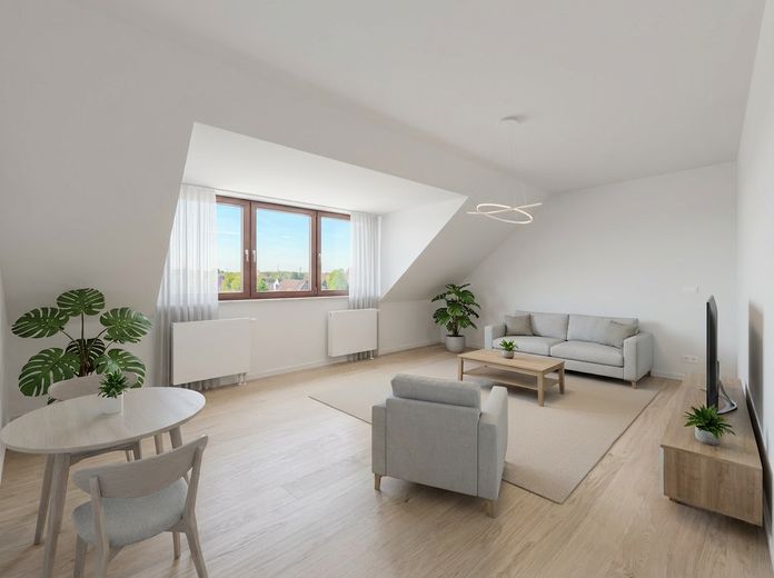Wohnzimmer mit KI eingerichtet