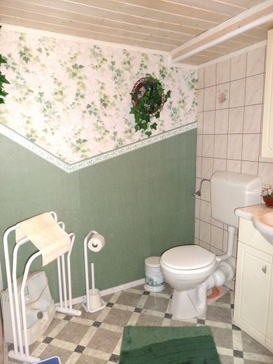PREISREDUZIERT! Familienanwesen am Ortsrand mit Hof, Werkstatt, 2 Garagen und 1.780 m² Grundstück – DG Gäste-WC/Toilette