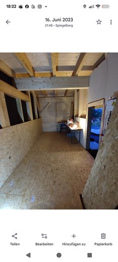 Lagerraum im Carport 