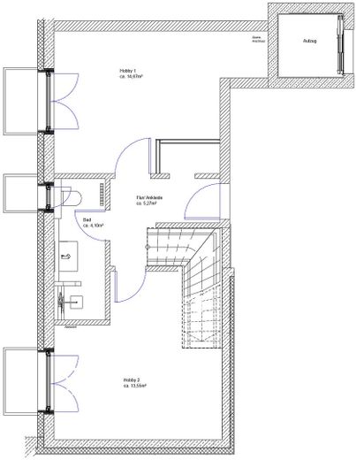 Exklusive 4-Zimmer-Wohnung in München-Obermenzing – Grundriss WHG 2 - Souterrain