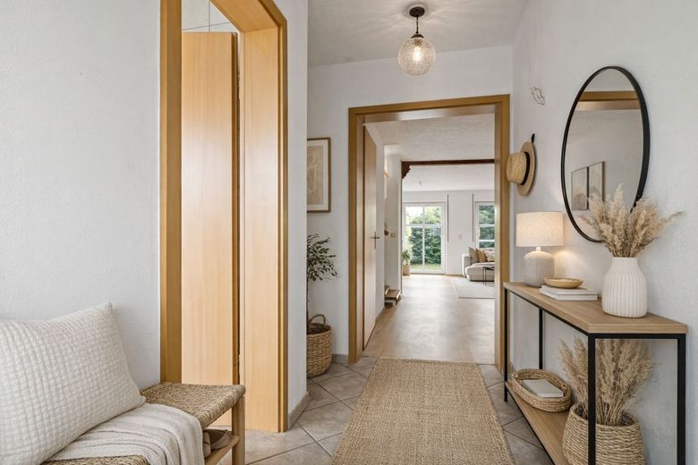 Charmantes Reihenmittelhaus mit viel Platz, Keller und Garten in gefragter Lage von Zwintschöna – Beispiel Flur