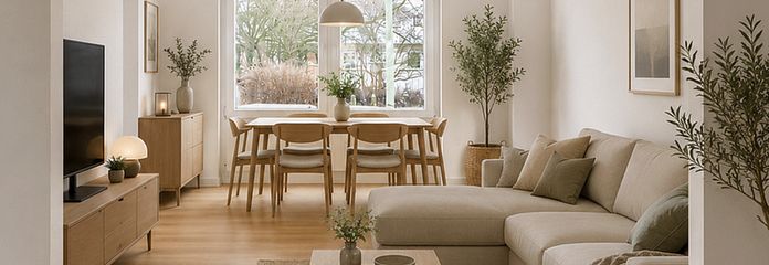 Plenty of space for the whole family – renovated terraced house, available for immediate occupancy & commission-free – Wohnbereich EG