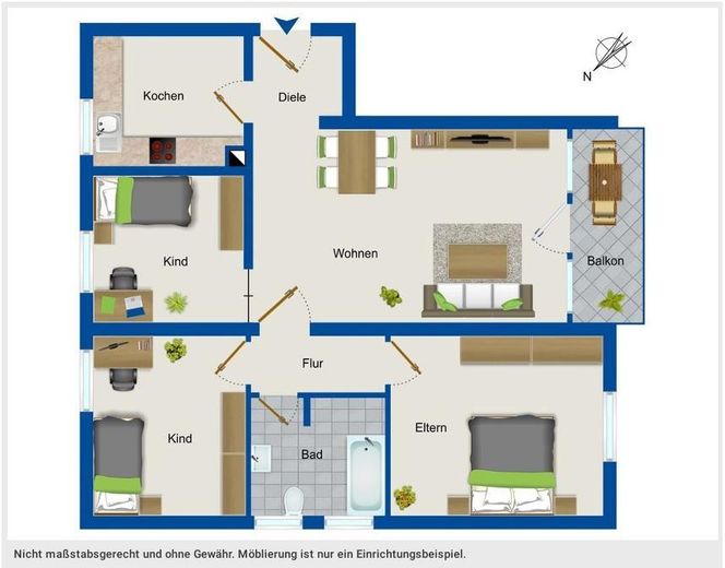 Renovierte 4-Zimmer-Wohnung in Roth - perfekt für die Familie --PROVISONSFREI-- – Grundriss