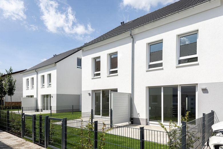 Gartenseite Doppelhaus