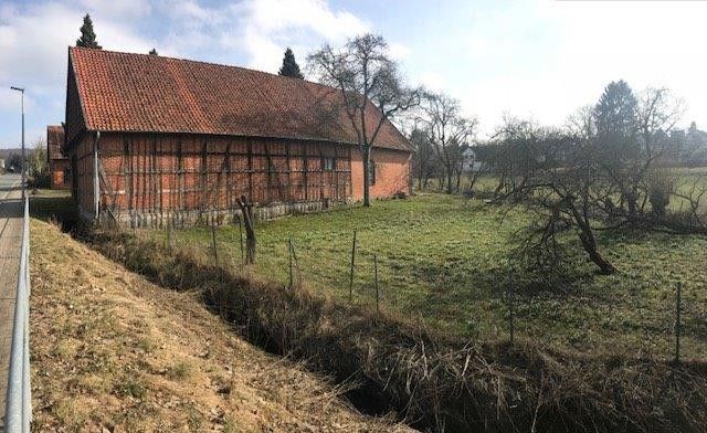 große Wiese an Scheune