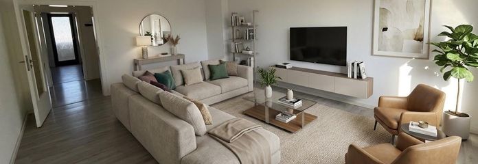 Votre nouveau chez-vous : appartement de 3 pièces au cœur de Döhren – Wohnzimmer